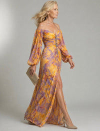 Violet & Grace | Elegant Dress with V Neckline