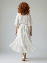 Elric | Lightweight Draped Midi Dress