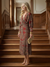 Lune | Natural Wrap Midi Dress