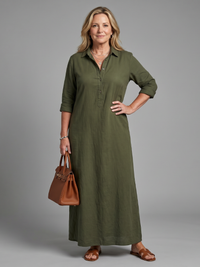 Veronica | Maxi Dress with Long Sleeves and Relaxed Silhouette