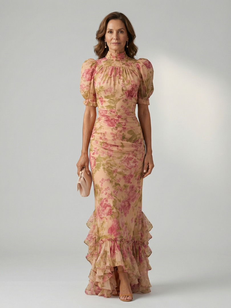 Vianne | Soft Maxi Dress with High Neckline