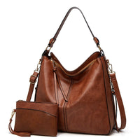 Hannah | Leather Hobo Shoulder Bag with Anti-Theft Protection