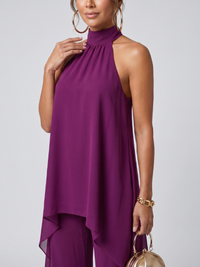 Zareen | Asymmetric Tunic Top and Wide-Leg Trousers Set