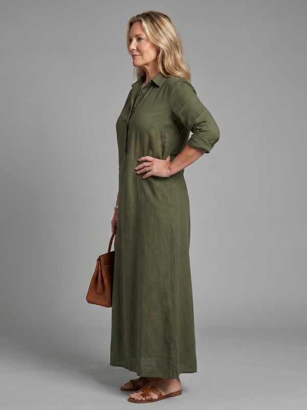 Veronica | Maxi Dress with Long Sleeves and Relaxed Silhouette