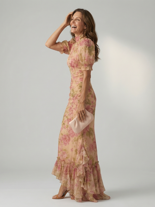 Vianne | Soft Maxi Dress with High Neckline