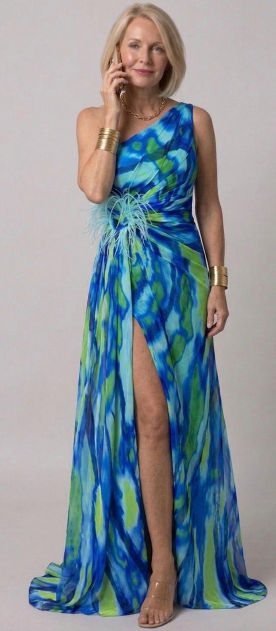 Violet & Grace | Vibrant Draped Dress