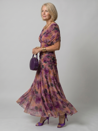 Violet & Grace | Flowing Off-Shoulder Midi Dress