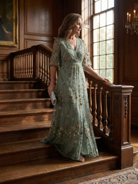 Selora | Airy Floral Halter Maxi Dress