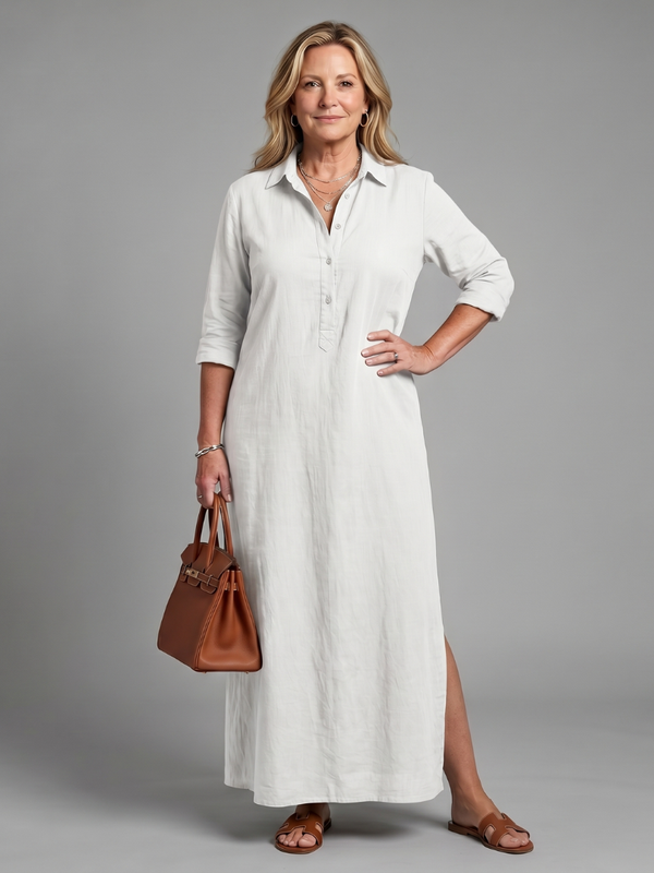 Veronica | Maxi Dress with Long Sleeves and Relaxed Silhouette
