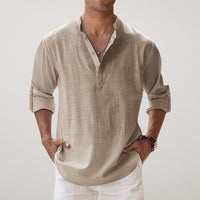 Μαύρο henley πουκάμισο Blake
