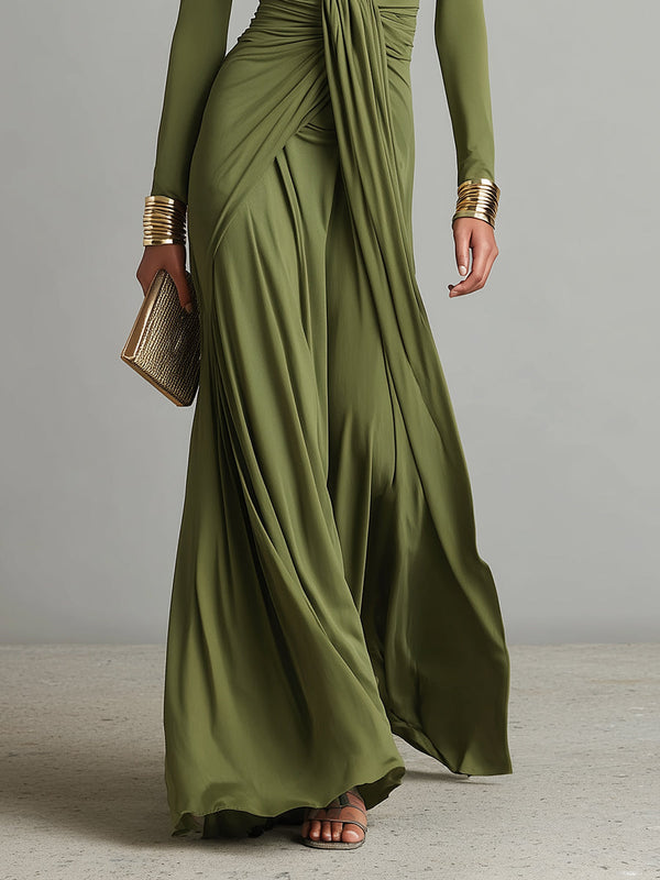 Valentine | Maxi Dress with V Neckline and Ruffles