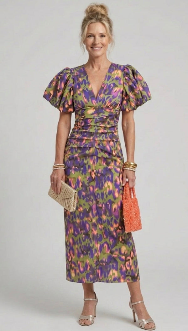 Violet & Grace | Dress with Puff Sleeves