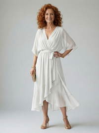 Elric | Lightweight Draped Midi Dress
