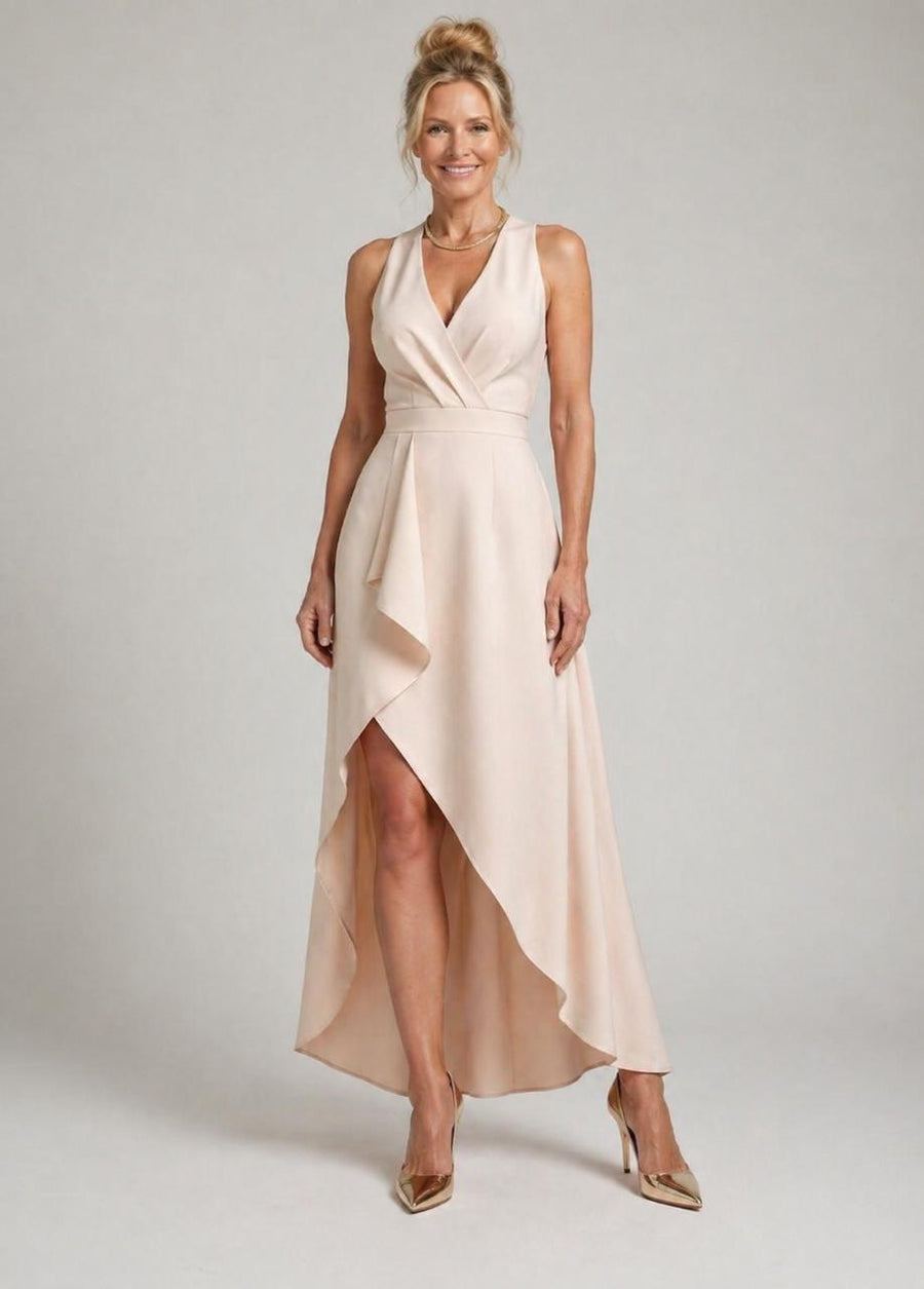Violet & Grace | Wrap Midi Dress with V Neckline