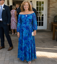 Violet & Grace | Floral Off-Shoulder Maxi Dress
