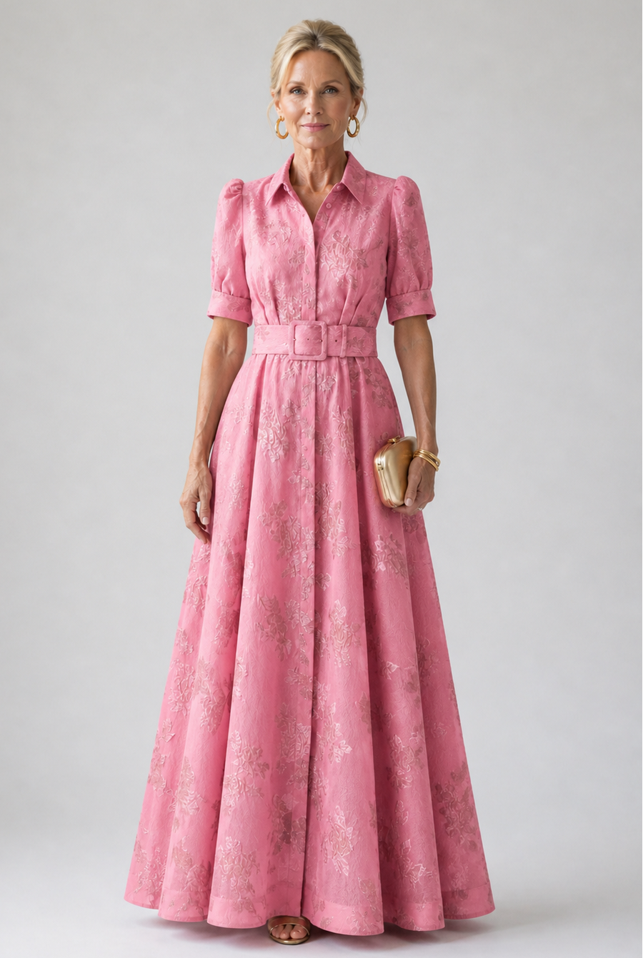 Violet & Grace | Floral Maxi Dress with Belt