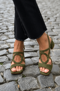 Valentina | Heeled Sandals with Circular Detail