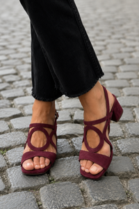 Valentina | Heeled Sandals with Circular Detail