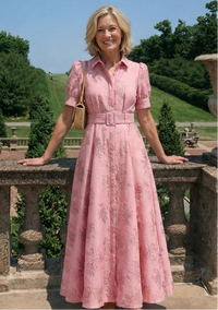 Violet & Grace | Floral Maxi Dress with Belt