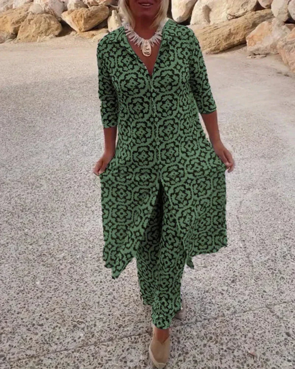 Sarah | Button-Front Two-Piece Set