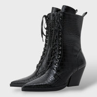 Women's Lace-Up Cowboy Boots