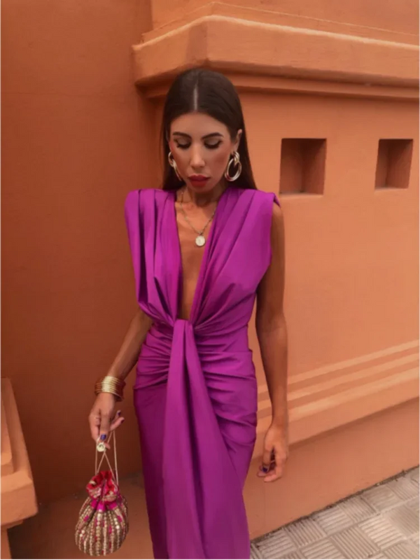 Violet & Grace | Elegant Pleated Dress