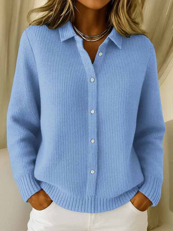 Katrina | Textured Knit Cardigan with Buttons