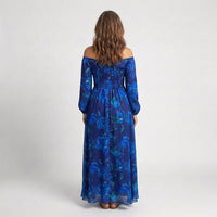 Violet & Grace | Floral Off-Shoulder Maxi Dress