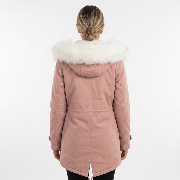Hooded Button-Front Winter Jacket