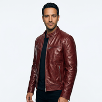 Men's Leather Biker Jacket