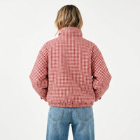 Cropped Plaid Zip Jacket