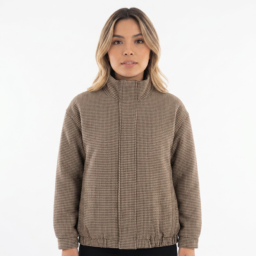 Women's Plaid Aviator Jacket