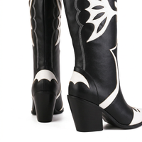 Water-Resistant High-Heel Cowboy Boots