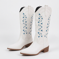 Pointed-Toe Embroidered Cowboy Boots