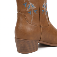 Pointed-Toe Embroidered Cowboy Boots