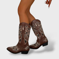 Women's Pointed-Toe Embroidered Cowboy Boots