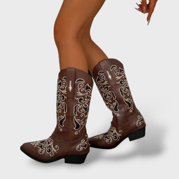 Women's Pointed-Toe Embroidered Cowboy Boots