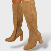 Women's High-Heel Suede Cowboy Boots