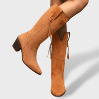 Women's Winter Faux Suede Cowboy Boots
