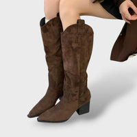 Women's Modern Tall Leather Cowboy Boots