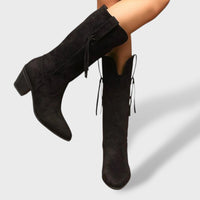 Women's Winter Faux Suede Cowboy Boots