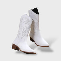 Women's Retro Pointed-Toe Cowboy Boots