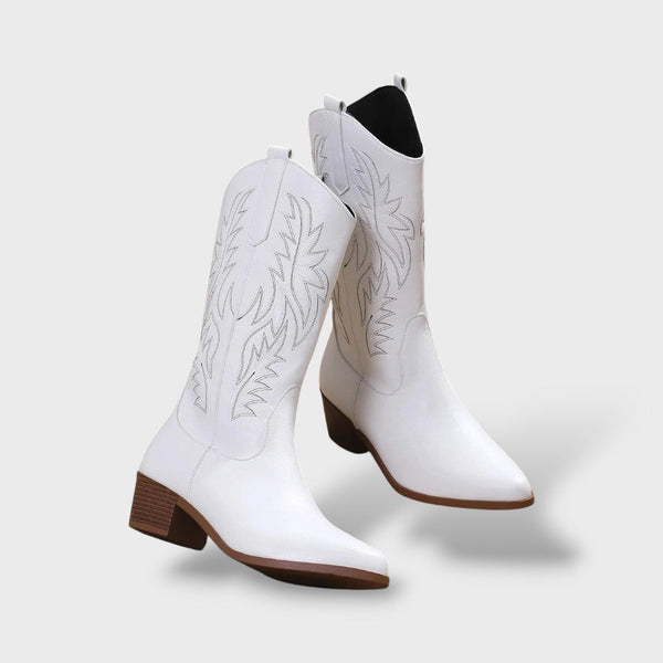 Women's Retro Pointed-Toe Cowboy Boots
