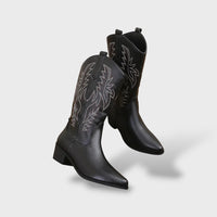Women's Retro Pointed-Toe Cowboy Boots