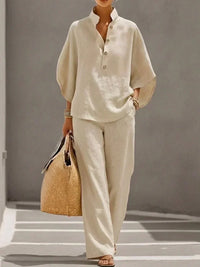 Maribelle | Two-Piece Set with Batwing Sleeves and Wide Trousers