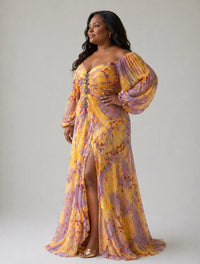 Violet & Grace | Elegant Dress with V Neckline