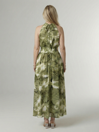 Sylin | Halter Midi Dress with Ruching