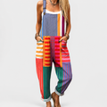 Rita | Wide Printed Jumpsuit with Painterly Pattern