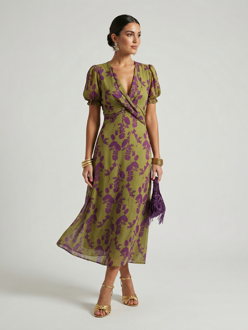 Violet & Grace | Relaxed Floral Midi Dress