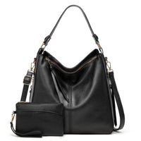 Hannah | Leather Hobo Shoulder Bag with Anti-Theft Protection